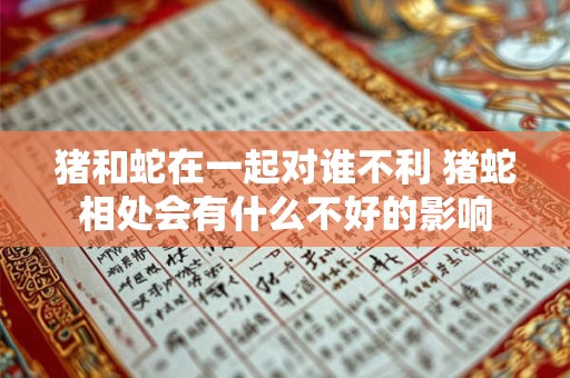 猪和蛇在一起对谁不利 猪蛇相处会有什么不好的影响