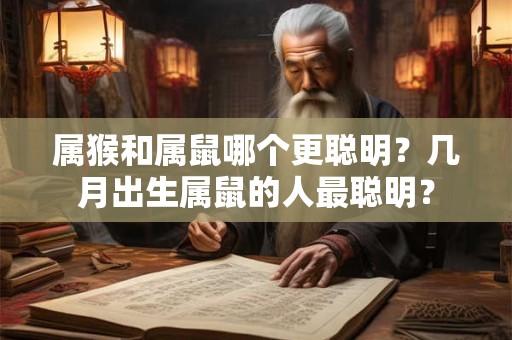 属猴和属鼠哪个更聪明？几月出生属鼠的人最聪明？