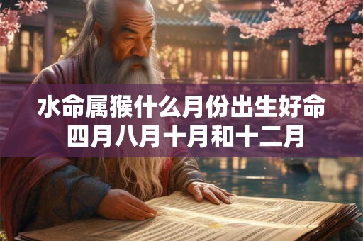 水命属猴什么月份出生好命 四月八月十月和十二月