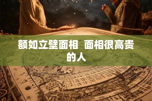 额如立壁面相  面相很高贵的人
