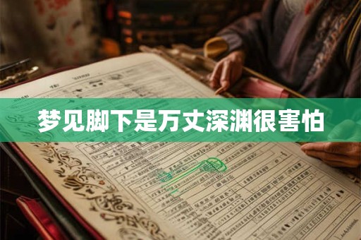 梦见脚下是万丈深渊很害怕