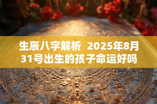 生辰八字解析  2025年8月31号出生的孩子命运好吗