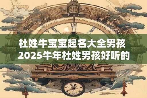 杜姓牛宝宝起名大全男孩 2025牛年杜姓男孩好听的名字