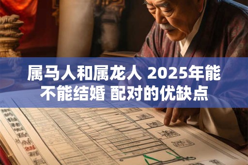 属马人和属龙人 2025年能不能结婚 配对的优缺点