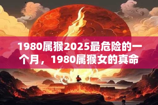 1980属猴2025最危险的一个月，1980属猴女的真命贵人