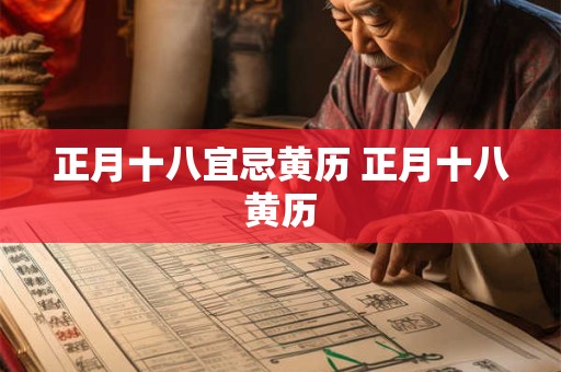 正月十八宜忌黄历 正月十八黄历
