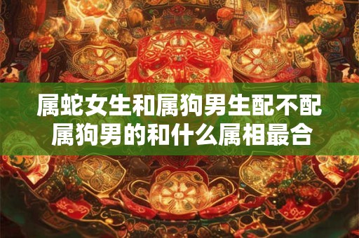 属蛇女生和属狗男生配不配 属狗男的和什么属相最合适