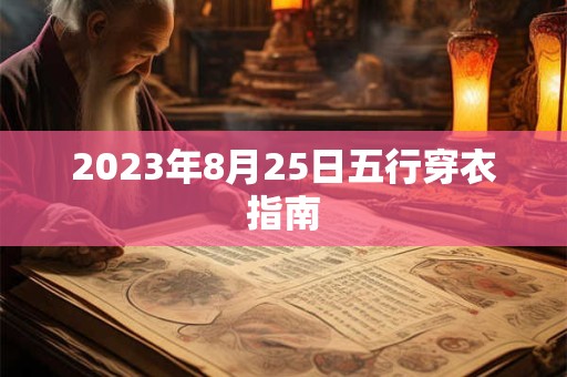 2023年8月25日五行穿衣指南