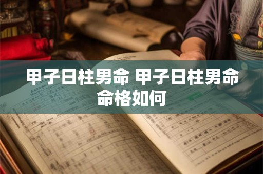 甲子日柱男命 甲子日柱男命命格如何