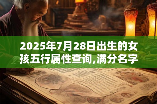 2025年7月28日出生的女孩五行属性查询,满分名字精选