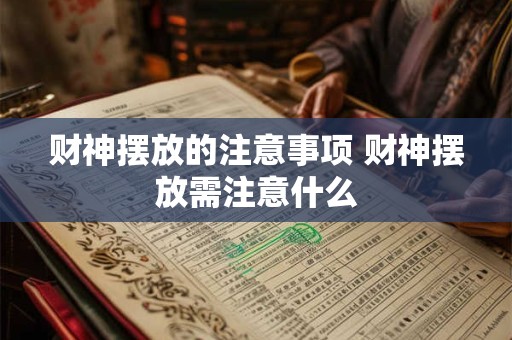 财神摆放的注意事项 财神摆放需注意什么