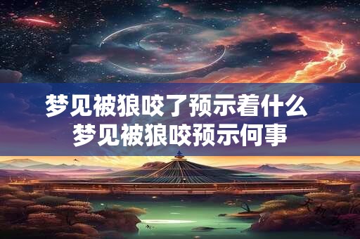 梦见被狼咬了预示着什么 梦见被狼咬预示何事