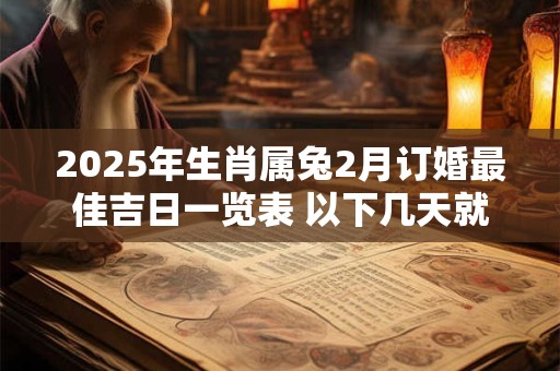 2025年生肖属兔2月订婚最佳吉日一览表 以下几天就不错