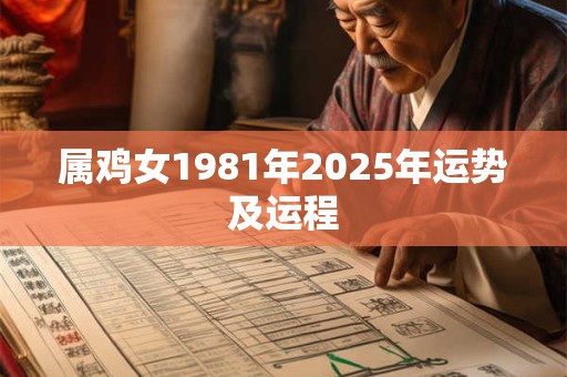 属鸡女1981年2025年运势及运程