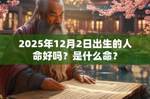 2025年12月2日出生的人命好吗？是什么命？