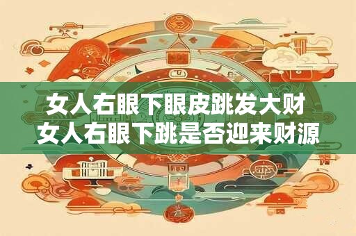 女人右眼下眼皮跳发大财 女人右眼下跳是否迎来财源滚滚