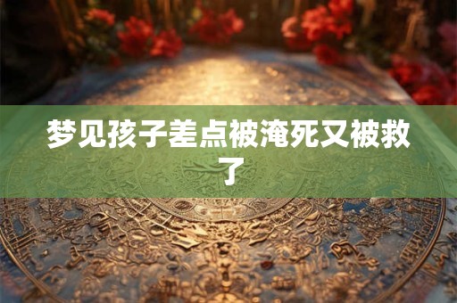 梦见孩子差点被淹死又被救了 梦见孩子差点被淹死又被救了