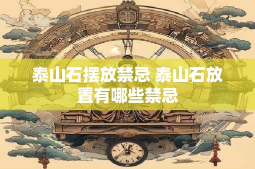 泰山石摆放禁忌 泰山石放置有哪些禁忌