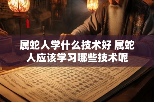属蛇人学什么技术好 属蛇人应该学习哪些技术呢