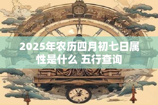 2025年农历四月初七日属性是什么 五行查询