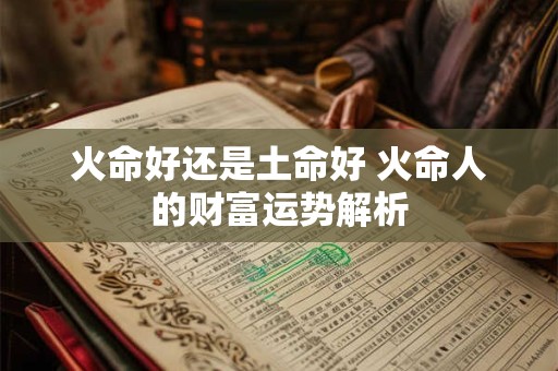 火命好还是土命好 火命人的财富运势解析