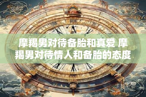 摩羯男对待备胎和真爱 摩羯男对待情人和备胎的态度有差异吗