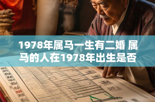 1978年属马一生有二婚 属马的人在1978年出生是否会经历两次婚姻
