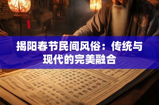 揭阳春节民间风俗:传统与现代的完美融合 揭阳春节民间风俗:传统与现代的完美融合