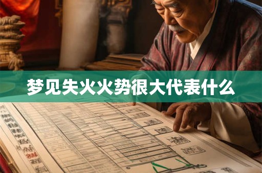 梦见失火火势很大代表什么