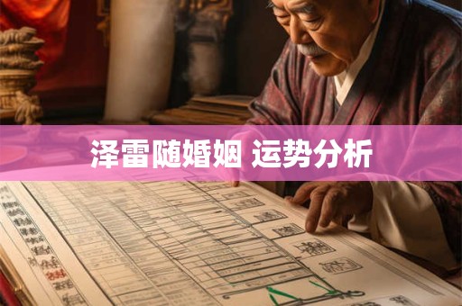 泽雷随婚姻 运势分析