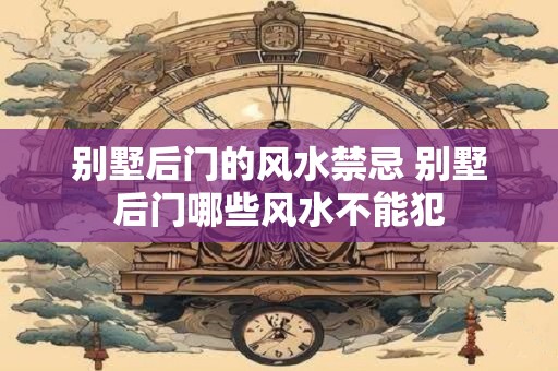 别墅后门的风水禁忌 别墅后门哪些风水不能犯