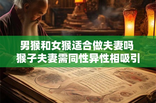 男猴和女猴适合做夫妻吗 猴子夫妻需同性异性相吸引吗