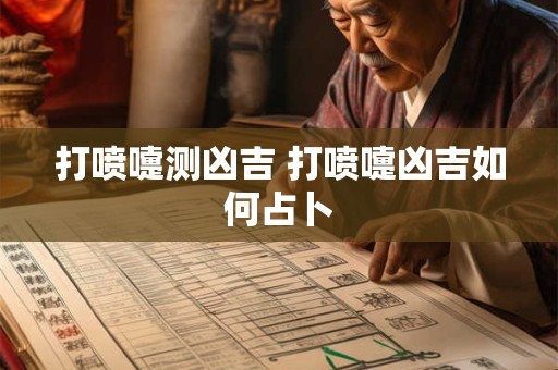 打喷嚏测凶吉 打喷嚏凶吉如何占卜