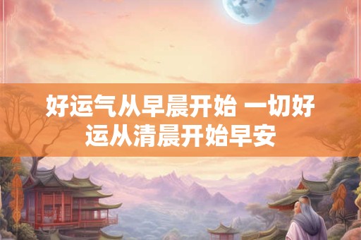 好运气从早晨开始 一切好运从清晨开始早安
