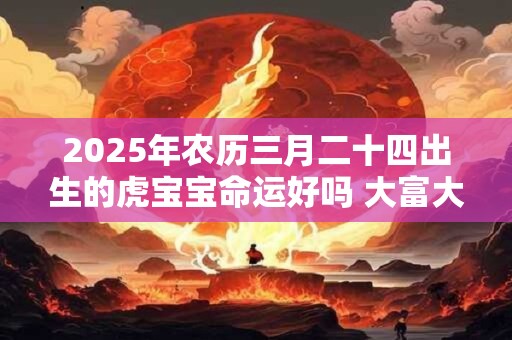 2025年农历三月二十四出生的虎宝宝命运好吗 大富大贵吗 2025年农历三月二十四出生的虎宝宝命运好吗 大富大贵吗