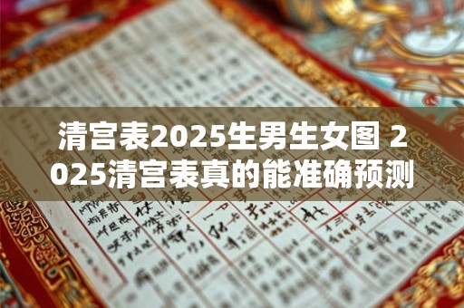 清宫表2025生男生女图 2025清宫表真的能准确预测宝宝性别吗