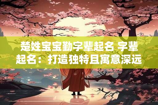 楚姓宝宝勤字辈起名 字辈起名：打造独特且寓意深远的名字