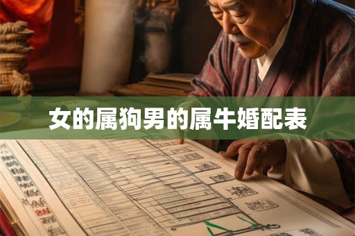 女的属狗男的属牛婚配表