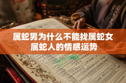 属蛇男为什么不能找属蛇女 属蛇人的情感运势