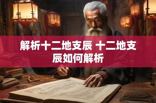 解析十二地支辰 十二地支辰如何解析