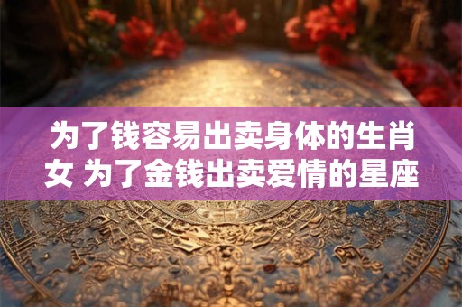为了钱容易出卖身体的生肖女 为了金钱出卖爱情的星座男