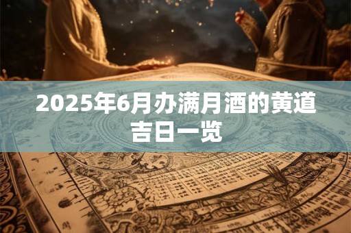2026年6月办满月酒的黄道吉日一览