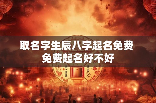取名字生辰八字起名免费 免费起名好不好
