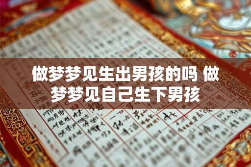 做梦梦见生出男孩的吗 做梦梦见自己生下男孩