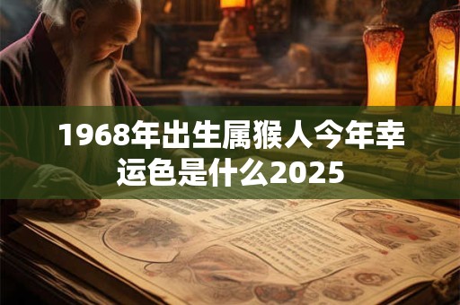 1968年出生属猴人今年幸运色是什么2025