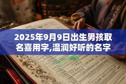 2025年9月9日出生男孩取名喜用字,温润好听的名字