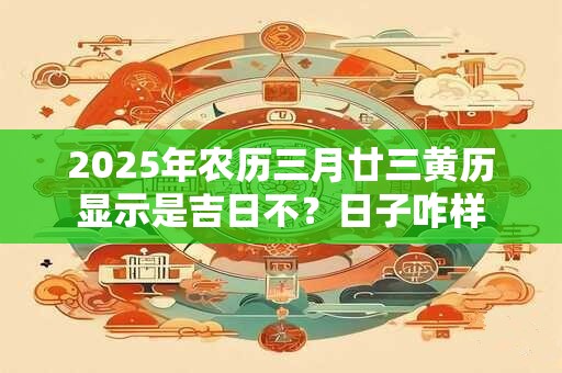 2025年农历三月廿三黄历显示是吉日不？日子咋样