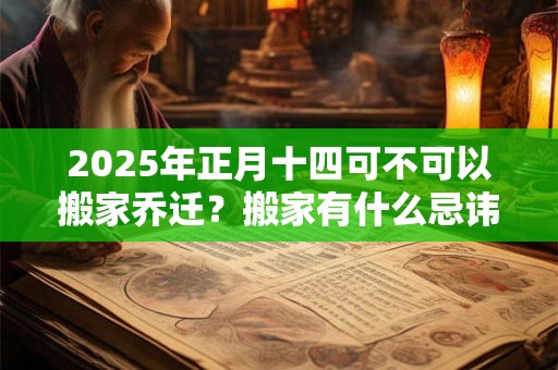 2025年正月十四可不可以搬家乔迁？搬家有什么忌讳？