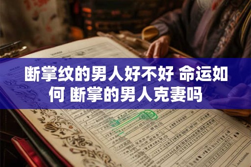 断掌纹的男人好不好 命运如何 断掌的男人克妻吗