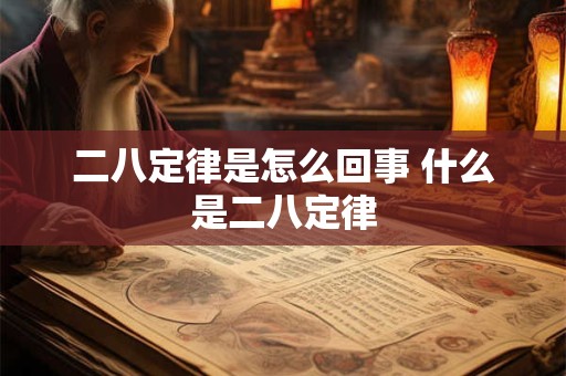 二八定律是怎么回事 什么是二八定律